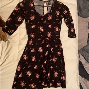 Black floral dress